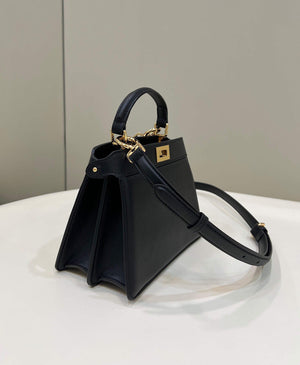 Fendi 8BN335 Peekaboo ISeeU Petite Padded Nappa Leather Bag Black - Default Title - View 2