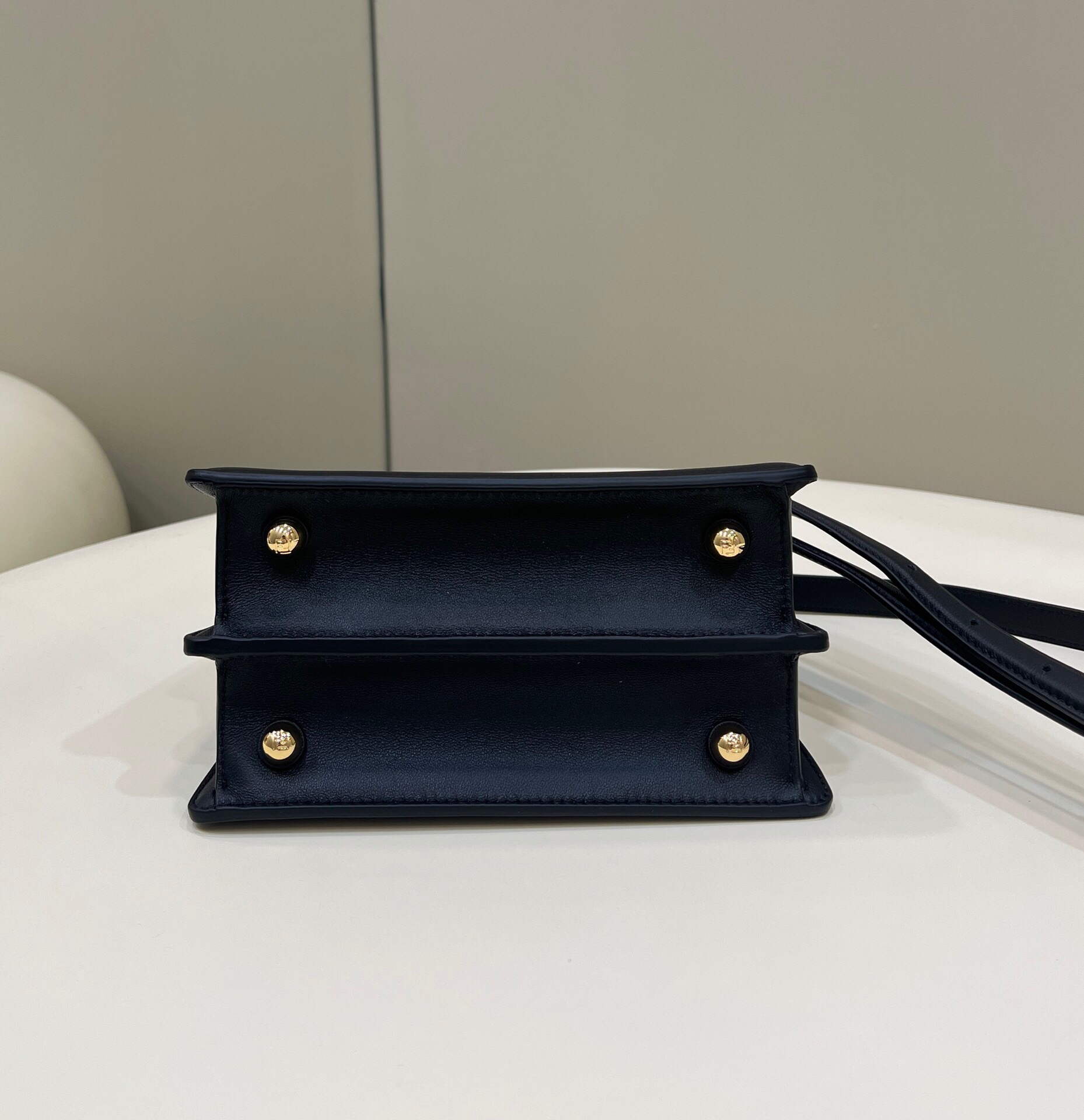 Fendi 8BN335 Peekaboo ISeeU Petite Padded Nappa Leather Bag Black - Default Title - View 4