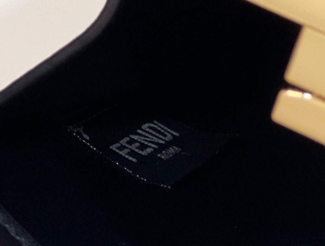 Fendi 8BN335 Peekaboo ISeeU Petite Padded Nappa Leather Bag Black - Default Title - View 8