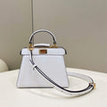 Fendi 8BN335 Peekaboo ISeeU Petite Padded Nappa Leather Bag White - Default Title - View 1
