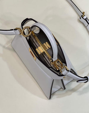 Fendi 8BN335 Peekaboo ISeeU Petite Padded Nappa Leather Bag White - Default Title - View 9