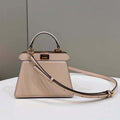 Fendi 8BN335 Peekaboo ISeeU Petite Pink Padded Nappa Leather Bag - Default Title - View 1