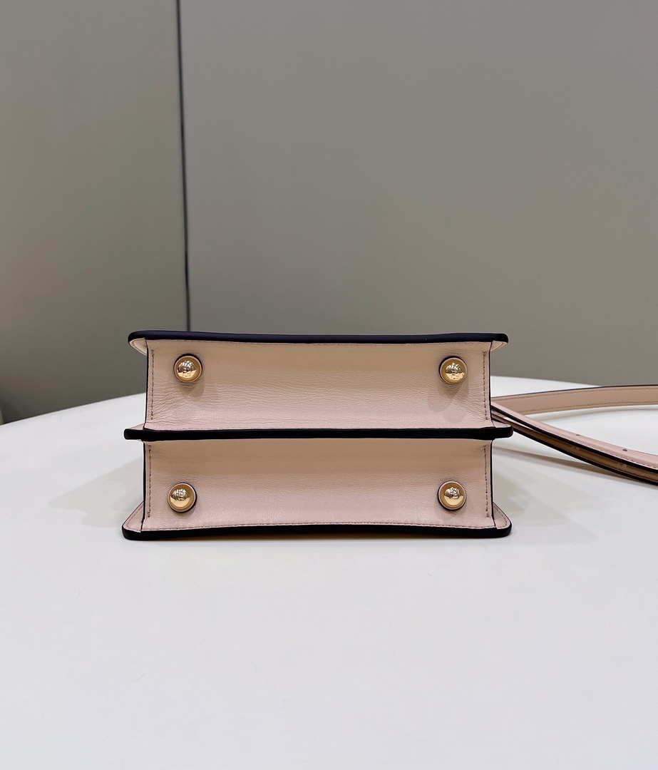 Fendi 8BN335 Peekaboo ISeeU Petite Pink Padded Nappa Leather Bag - Default Title - View 3