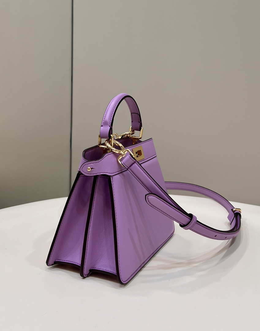 Fendi 8BN335 Peekaboo ISeeU Petite Purple Padded Nappa Leather Bag - Default Title - View 2