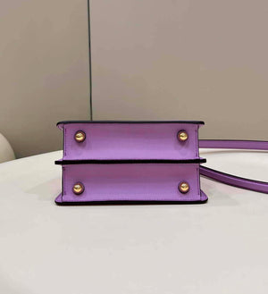 Fendi 8BN335 Peekaboo ISeeU Petite Purple Padded Nappa Leather Bag - Default Title - View 4