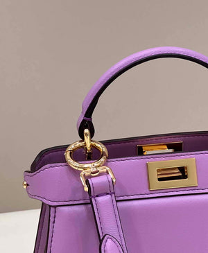 Fendi 8BN335 Peekaboo ISeeU Petite Purple Padded Nappa Leather Bag - Default Title - View 5