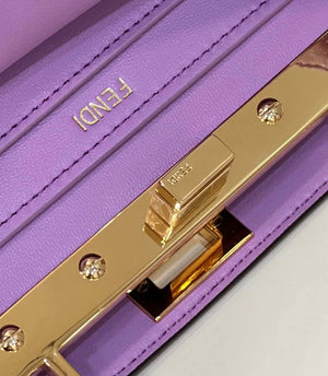 Fendi 8BN335 Peekaboo ISeeU Petite Purple Padded Nappa Leather Bag - Default Title - View 7