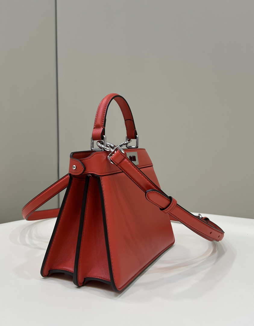 Fendi 8BN335 Peekaboo ISeeU Petite Red Padded Nappa Leather Bag - Default Title - View 2