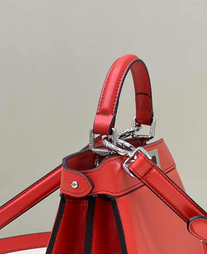 Fendi 8BN335 Peekaboo ISeeU Petite Red Padded Nappa Leather Bag - Default Title - View 3