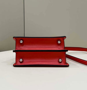 Fendi 8BN335 Peekaboo ISeeU Petite Red Padded Nappa Leather Bag - Default Title - View 4