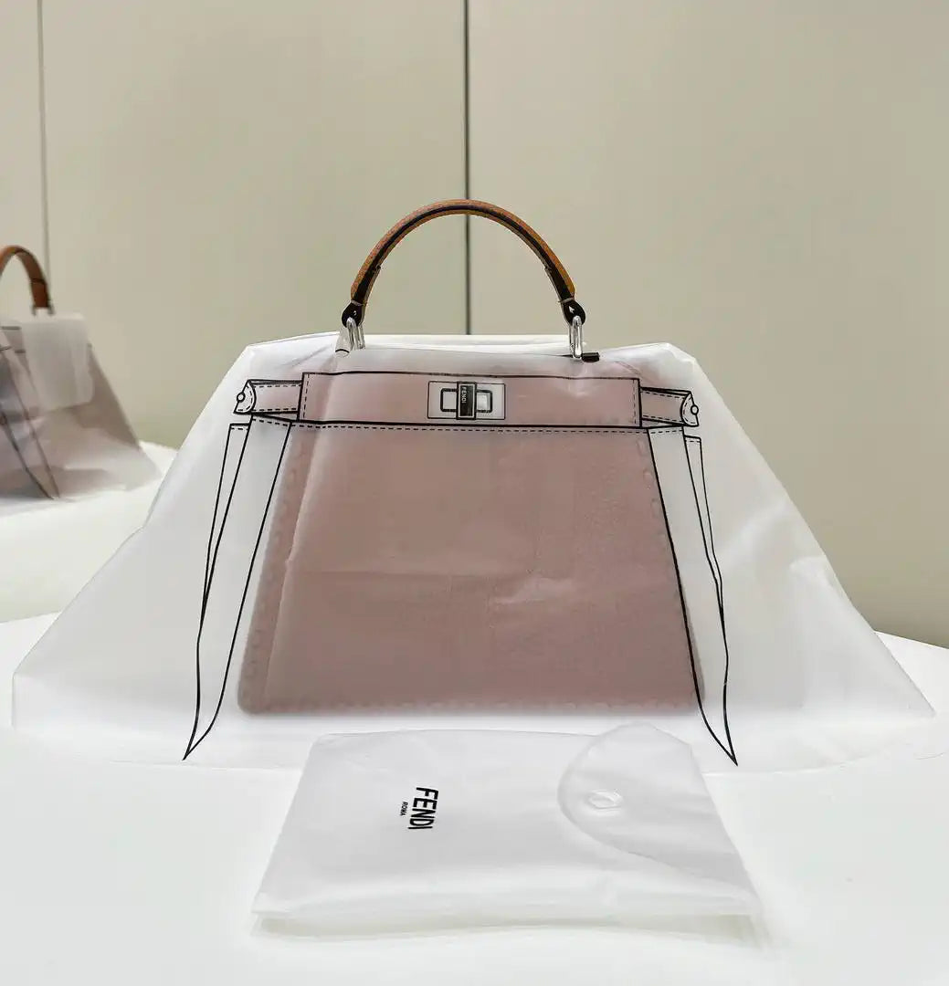 Fendi 8BN335 Peekaboo ISeeU Petite Selleria bag 80133As Caramel