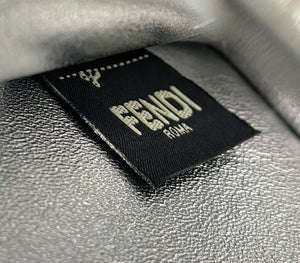 Fendi 8BN335 Peekaboo ISeeU Petite Silver Leather Bag with FF crystals Motif 8635 - Default Title - View 7