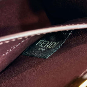 Fendi 8BN335 Peekaboo ISeeU Petite Wine Red  interlace leather bag 80138S - Default Title - View 12