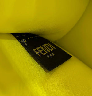 Fendi 8BN335 Peekaboo ISeeU Petite Yellow Selleria bag with 306 hand-sewn topstitches 80133As - Default Title - View 6