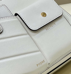 Fendi 8BN335 Peekaboo ISeeU Small White leather bag 2113s - Default Title - View 4