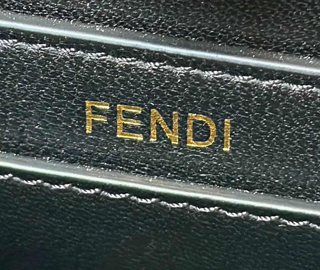Fendi 8BN335A7SKF199A Peekaboo ISeeU Petite Blue ostrich leather bag