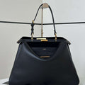 Fendi 8BN358AOVHF1D3Q Peekaboo Soft Large Black leather bag 80172L - Default Title - View 1