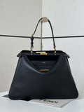 Fendi 8BN358AOVHF1D3Q Peekaboo Soft Large Black leather bag 80172L