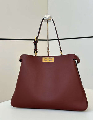 Fendi 8BN358AOVHF1D3Q Peekaboo Soft Large Dark brown leather bag 80172L - Default Title - View 5