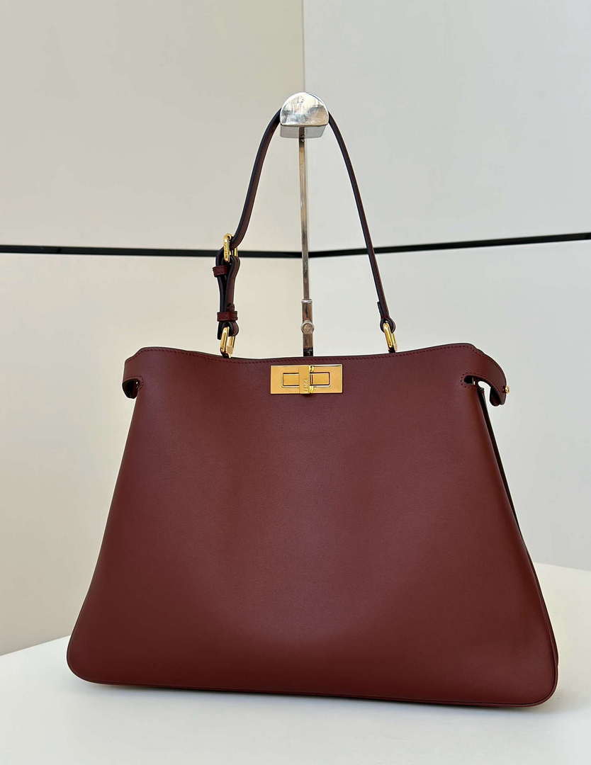 Fendi 8BN358AOVHF1D3Q Peekaboo Soft Large Dark brown leather bag 80172L