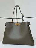 Fendi 8BN358AOVHF1D3Q Peekaboo Soft Large Green leather bag 80172L
