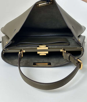Fendi 8BN358AOVHF1D3Q Peekaboo Soft Large Green leather bag 80172L - Default Title - View 9