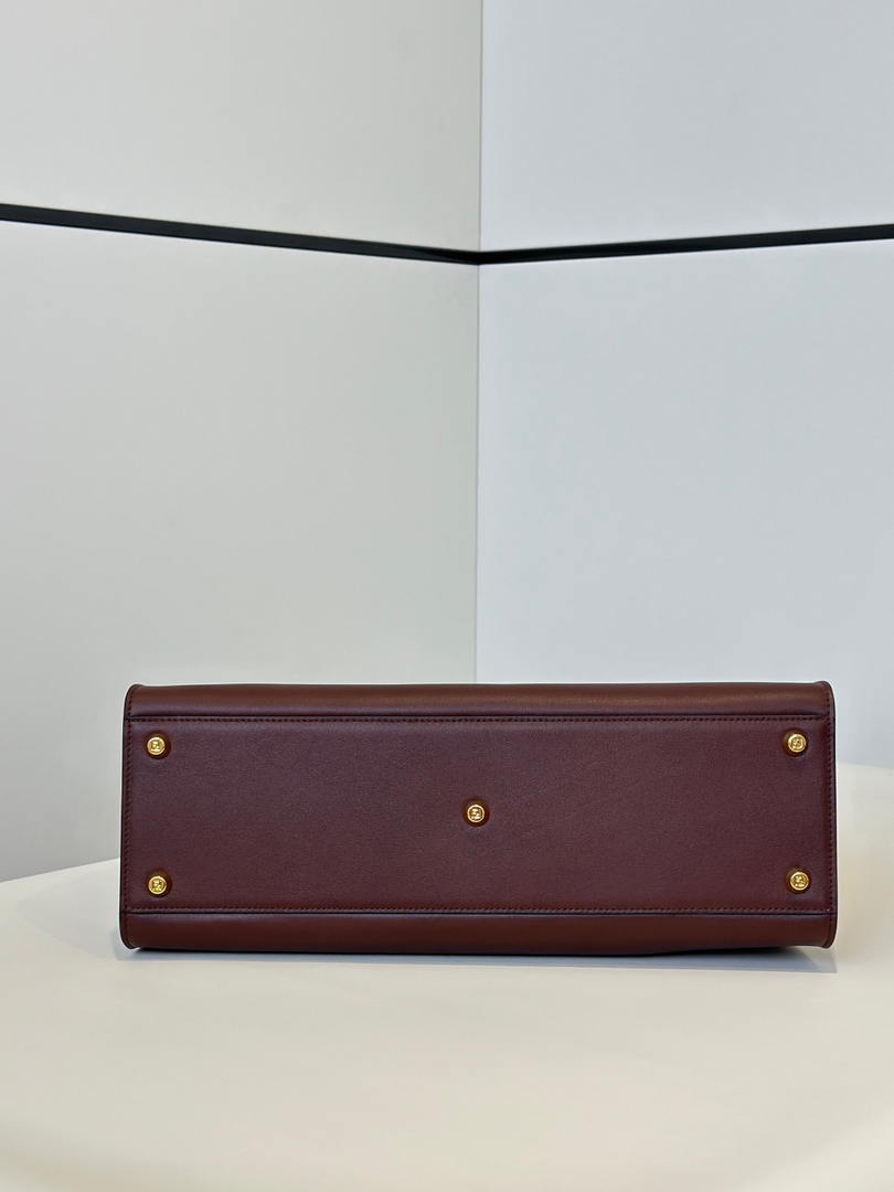 Fendi 8BN368AWPFF1V0H Fendi Way Medium Dark brown leather and violet suede bag