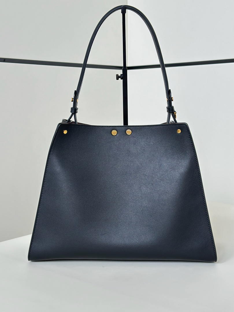 Fendi 8BN368AWPFF1V0H Fendi Way Medium Black leather and chocolate suede bag