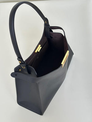 Fendi 8BN368AWPFF1V0H Fendi Way Medium Black leather and chocolate suede bag - Default Title - View 9