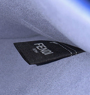 Fendi 8BN368AWPFF1V0H Fendi Way Medium Dove gray leather and neon blue suede bag - Default Title - View 8