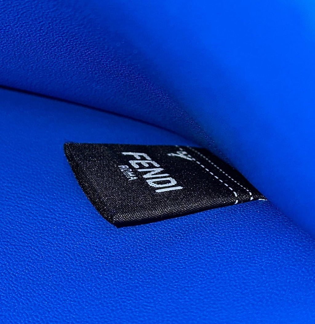 Fendi 8BN368AWPFF1V0H Fendi Way Medium Suede  Blue Bag