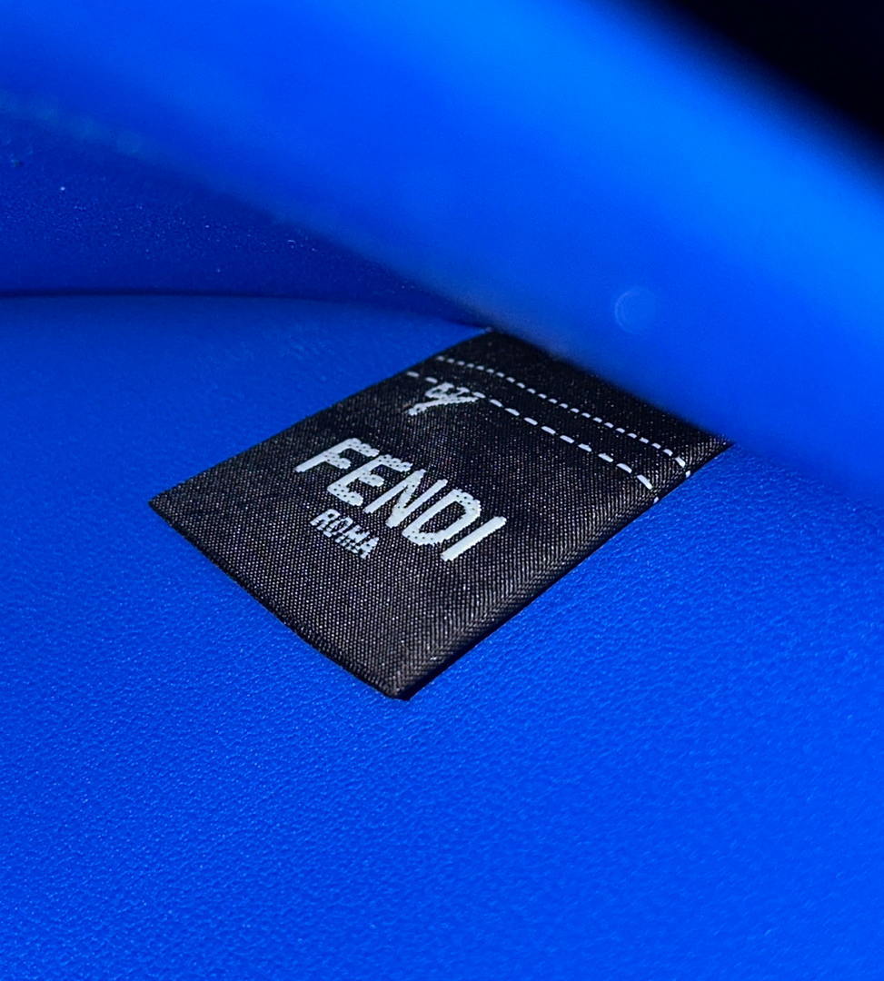 Fendi 8BN369 Fendi Way Large Blue suede bag 369