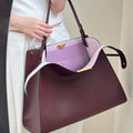 Fendi 8BN369 Fendi Way Large Dark brown leather and violet suede bag - Default Title - View 1