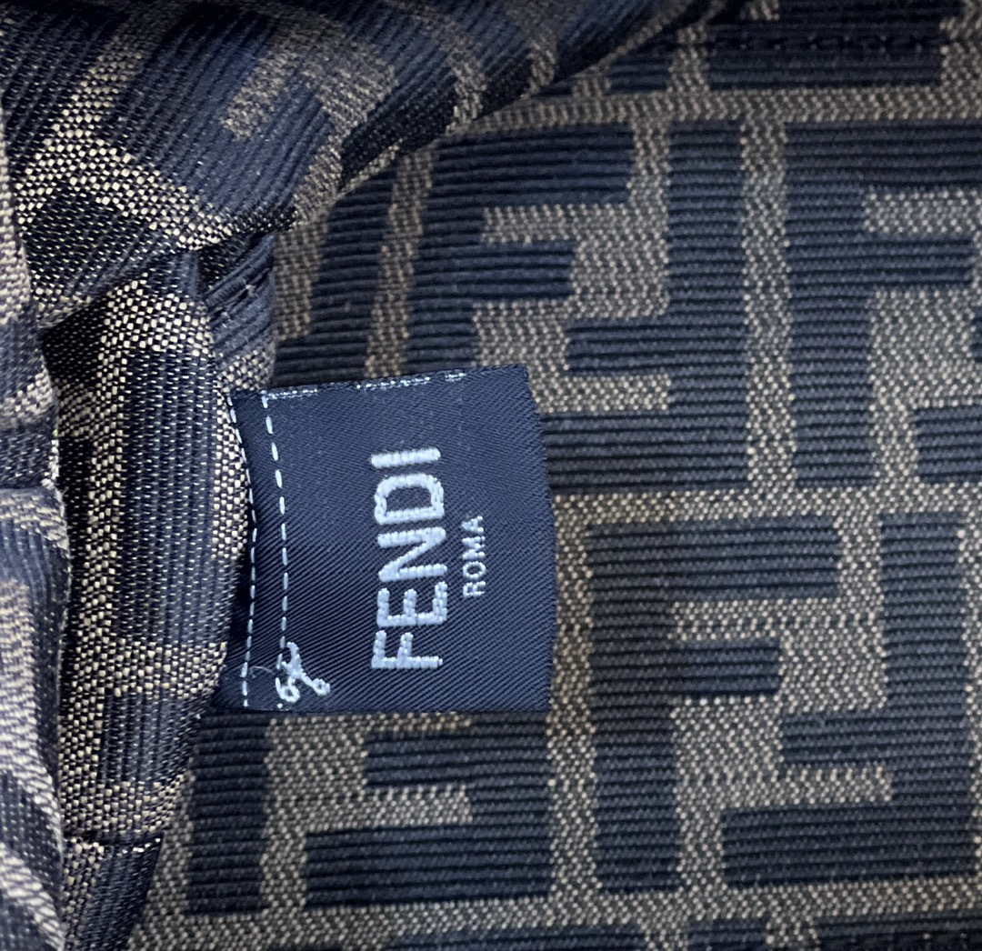 Fendi 8BP127 Fendi First Medium Khaki suede bag