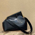 Fendi 8BP127 FENDI FIRST Medium Black Crocodile leather bag - Default Title - View 1
