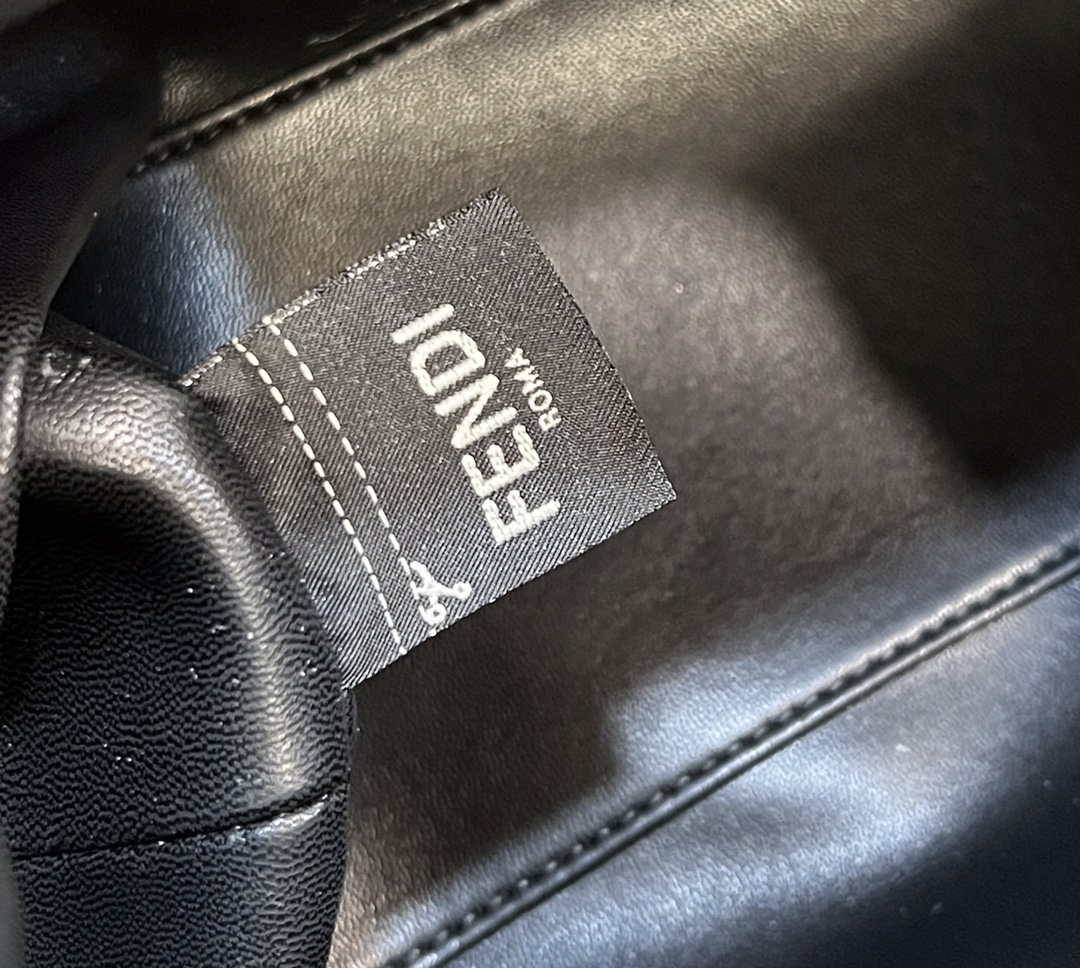 Fendi 8BP127 FENDI FIRST Medium Black Crocodile leather bag
