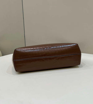 Fendi 8BP127 FENDI FIRST Medium Brown Crocodile leather bag - Default Title - View 4