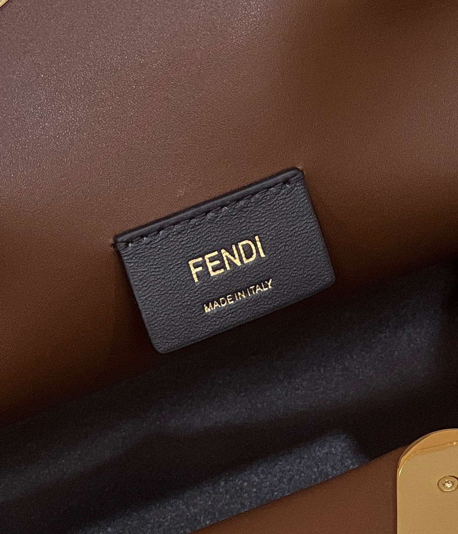 Fendi 8BP127 FENDI FIRST Medium Brown Crocodile leather bag