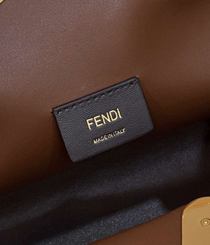 Fendi 8BP127 FENDI FIRST Medium Brown Crocodile leather bag - Default Title - View 7