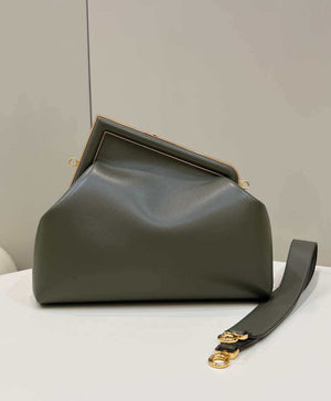Fendi 8BP127 FENDI FIRST Medium Dark Green leather bag - Default Title - View 2