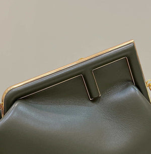 Fendi 8BP127 FENDI FIRST Medium Dark Green leather bag - Default Title - View 5