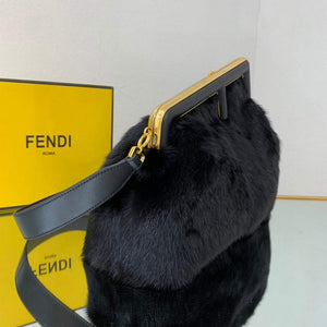 Fendi 8BP127 Fendi First Medium Fox fur Black Bag - Default Title - View 2