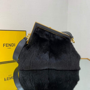 Fendi 8BP127 Fendi First Medium Fox fur Black Bag - Default Title - View 3