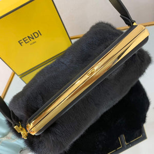 Fendi 8BP127 Fendi First Medium Fox fur Black Bag - Default Title - View 5