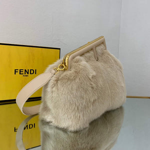 Fendi 8BP127 Fendi First Medium Fox fur Beige Bag - Default Title - View 3
