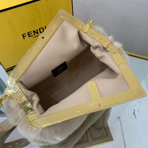 Fendi 8BP127 Fendi First Medium Fox fur Beige Bag - Default Title - View 6