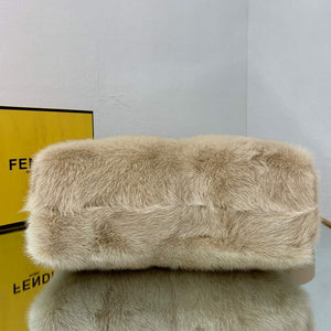 Fendi 8BP127 Fendi First Medium Fox fur Beige Bag - Default Title - View 9