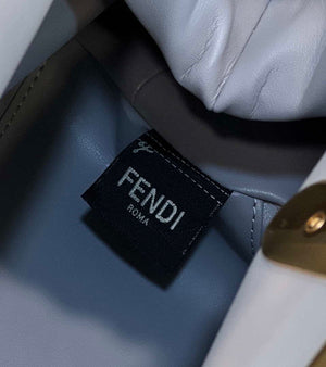 Fendi 8BP127 Fendi First Medium Gray flannel bag with embroidery - Default Title - View 8