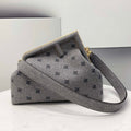 Fendi 8BP127 Fendi First Medium Light Gray flannel bag with embroidery - Default Title - View 1
