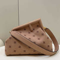Fendi 8BP127 Fendi First Medium Light Pink flannel bag with embroidery - Default Title - View 1